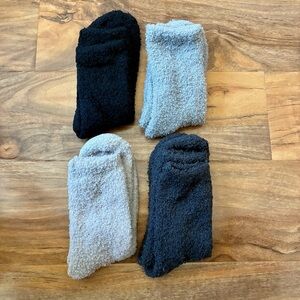 For Women 4 Pairs Soft Winter Fall Cozy Fuzzy Solid Slipper Socks Size 5-10 NEW